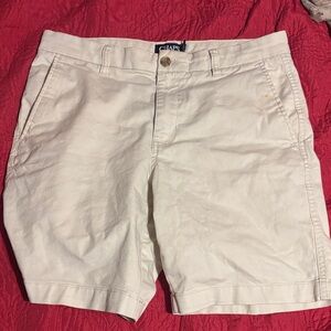 Chaps Cream Casual Shorts